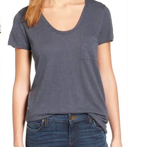 Caslon rounded V-neck T-shirt - Picture 1 of 6